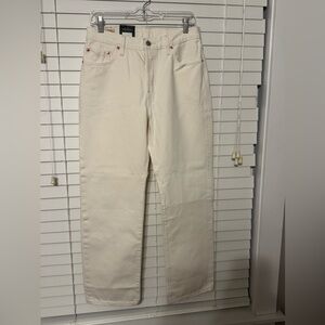 Levi's 501 90's Women's Straight Leg Cream Jeans